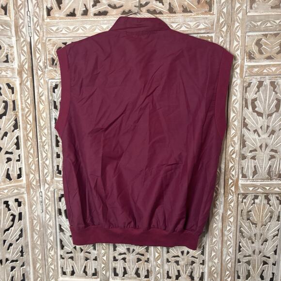 Vintage 80s Purple Cover Up Full Zip Sporty Track Vest Size XL Beach Retro - Picture 6 of 9